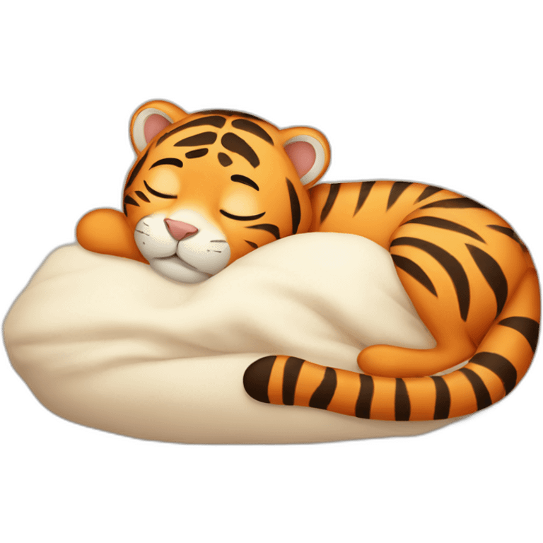 sleeping baby tiger emoji