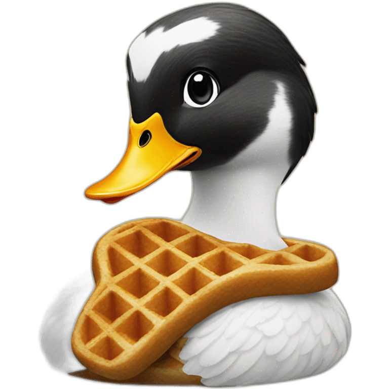 Duck and waffle emoji