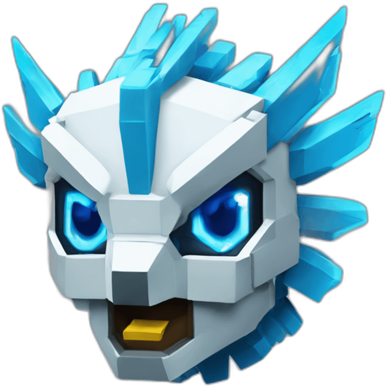 Minecraft Articuno Cyberpunk Head emoji