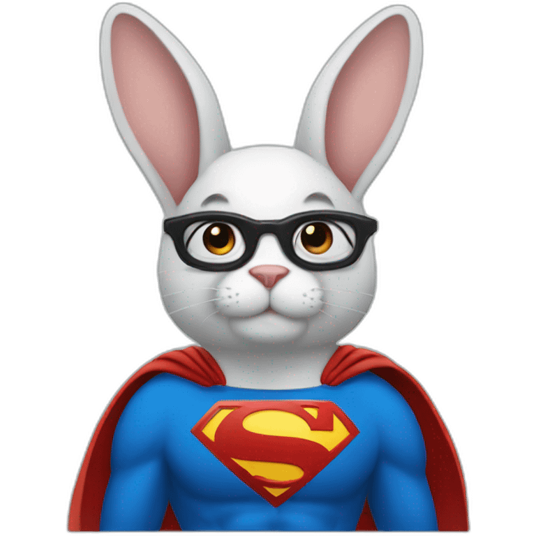 Superman with rabbit ears emoji