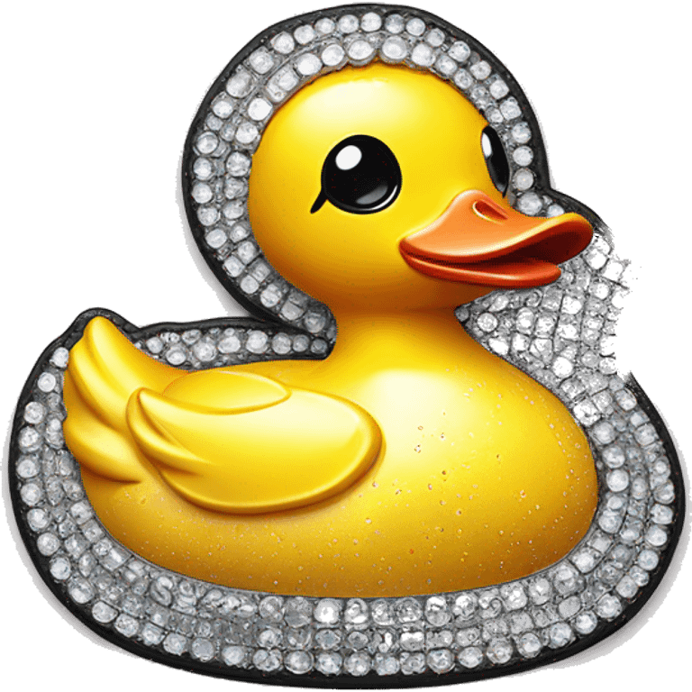 Blinged out rubber duck with exquisite stitching  emoji