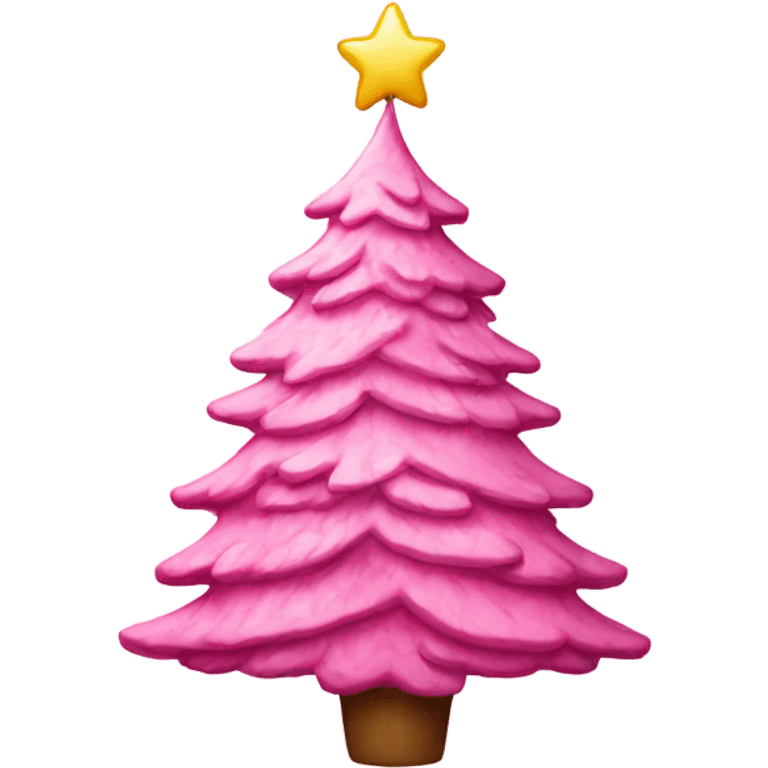 Pink christmas tree emoji