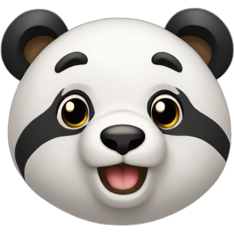 Écureuil qui fais un câlin a un panda emoji