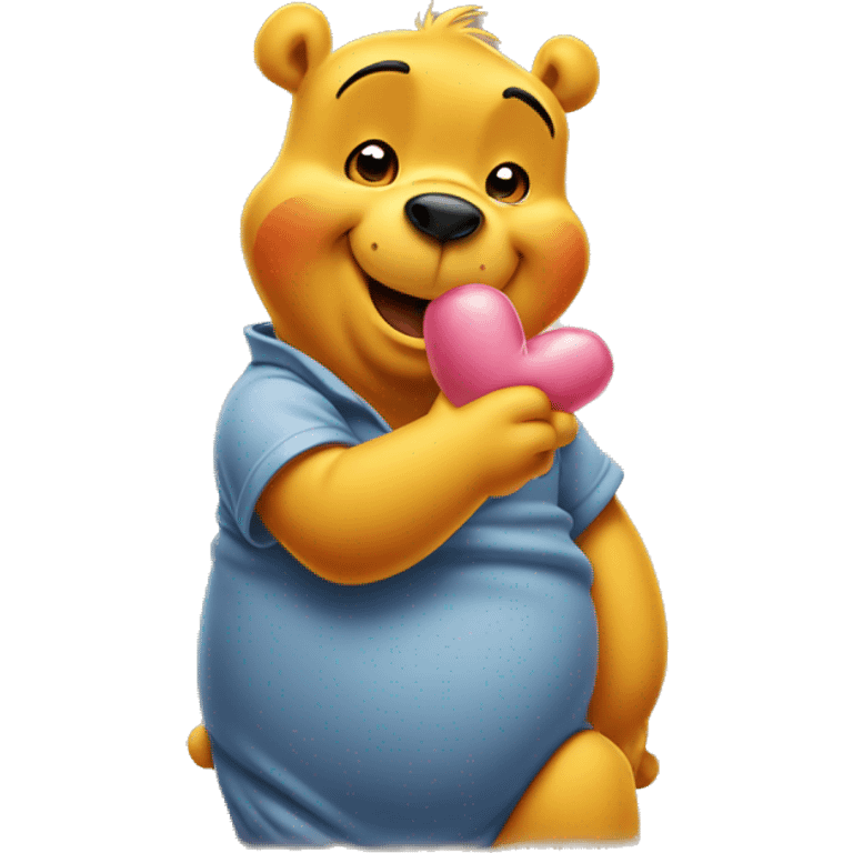 Winnie the Pooh blowing a kiss  emoji