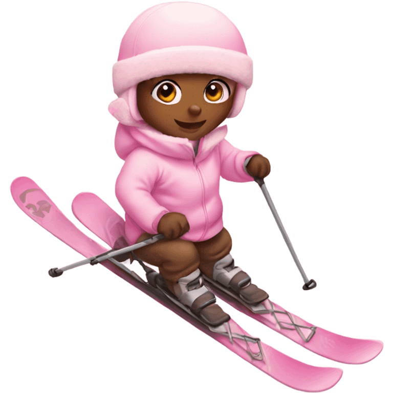 Baby pink skis emoji