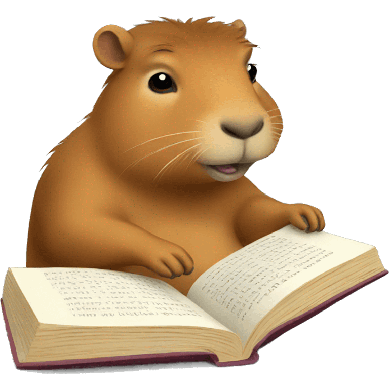 Capybara reading a book  emoji