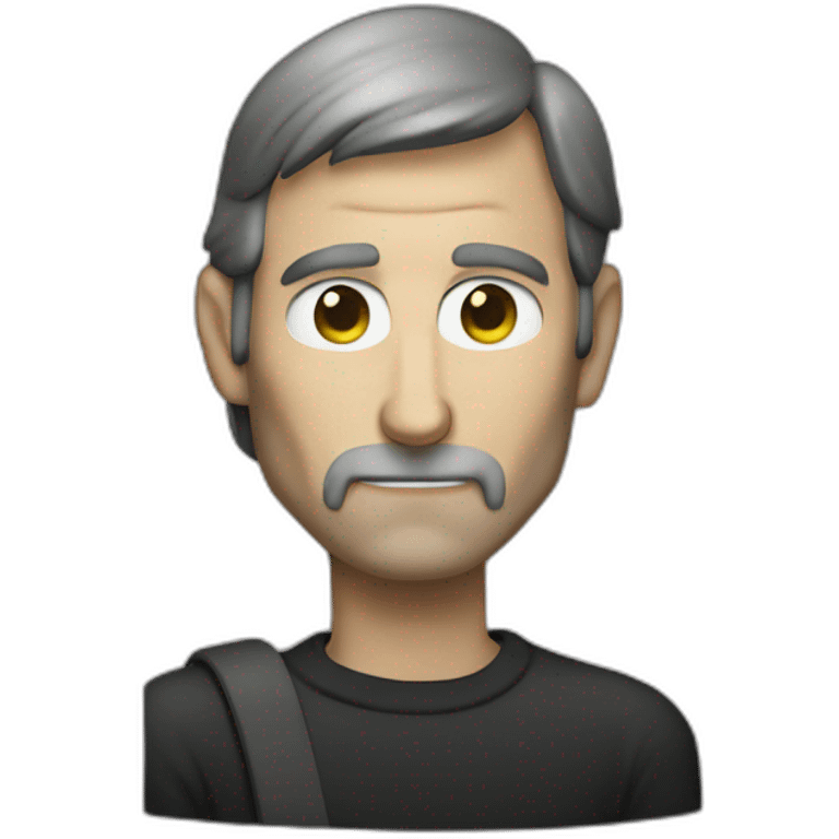 steve jobs mixed with rick from rick and mortu emoji