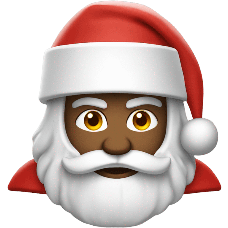 white spartan male wearing red santa hat emoji