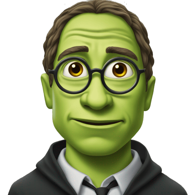 harry potter poking shrek's nose emoji