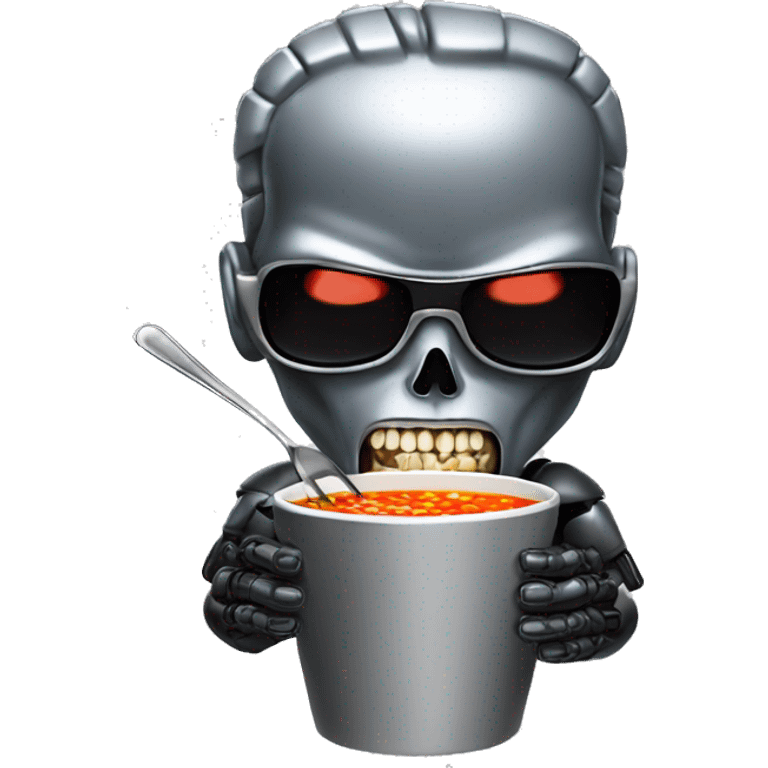 Terminator eating soup emoji