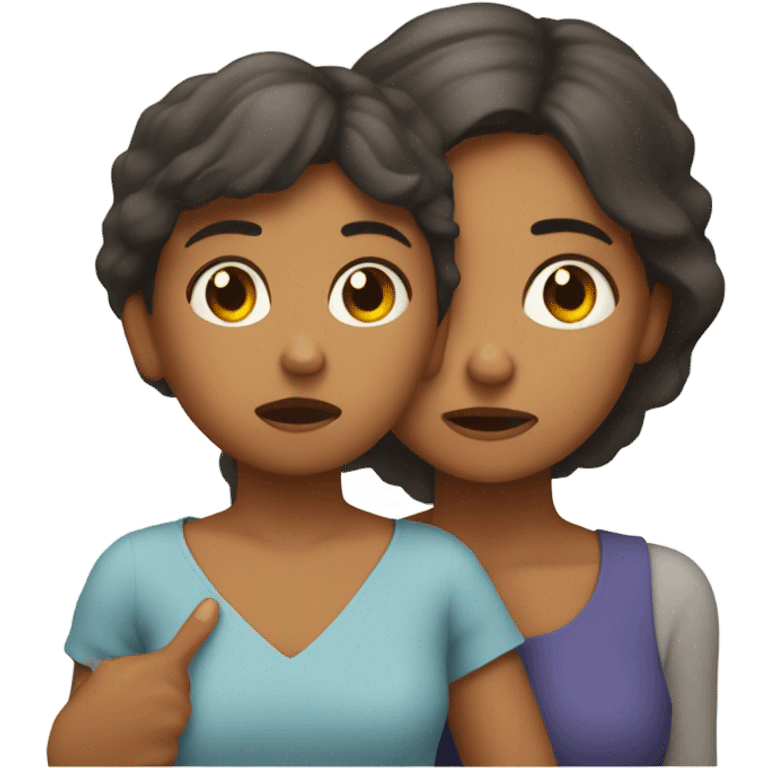 Abrazo, madre e hija emoji