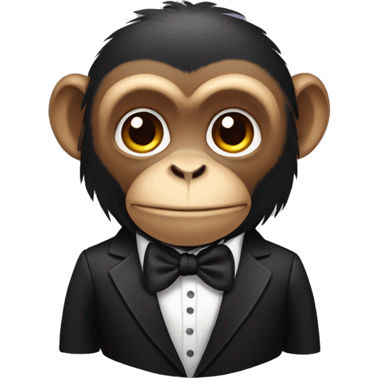 Monkey wearing tuxedo emoji