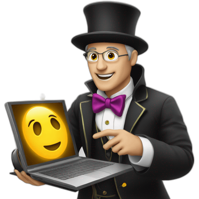 magician at a computer programming emoji