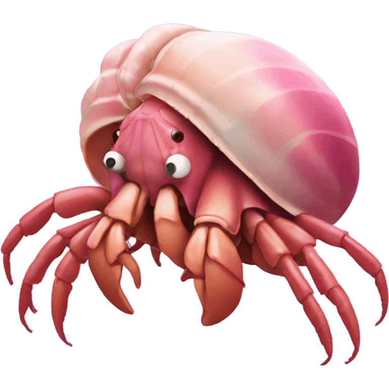 pink hermit crab emoji