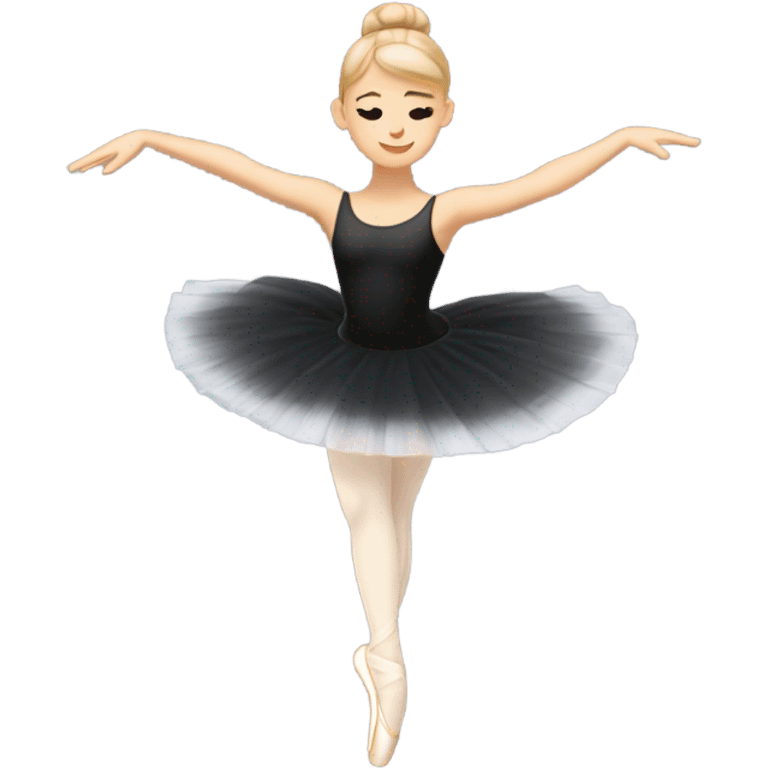 White Ballerina and black tutu emoji