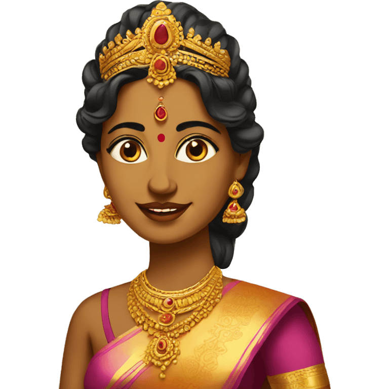 South Indian queen emoji