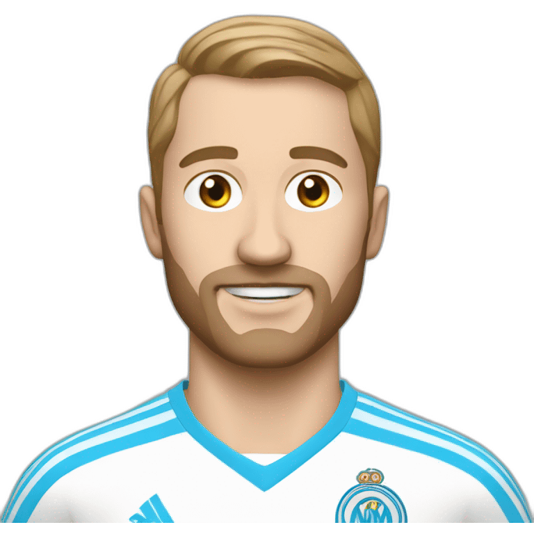 White man Olympique de Marseille supporter emoji