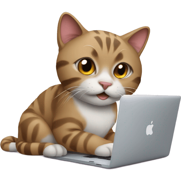 Cat with MacBook  emoji