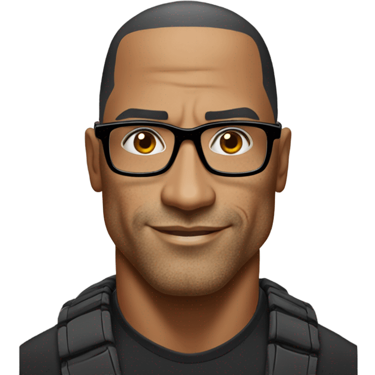 the rock with glasses emoji