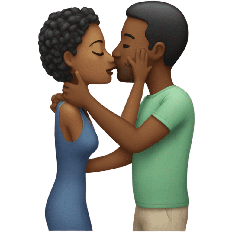 Man kissing woman emoji