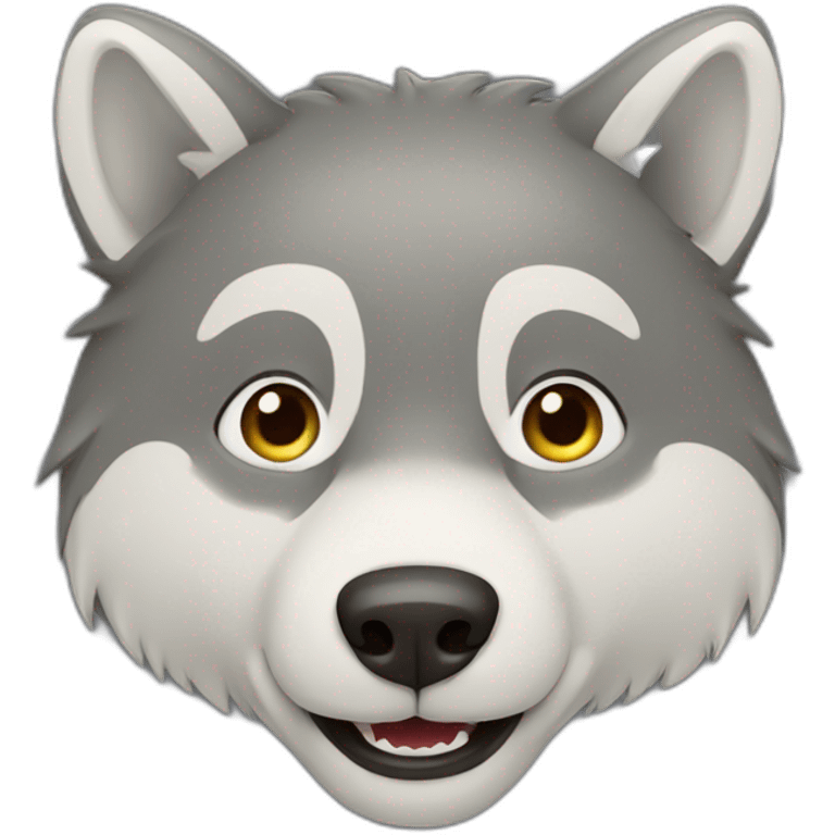 bear- grey wolf - smile emoji