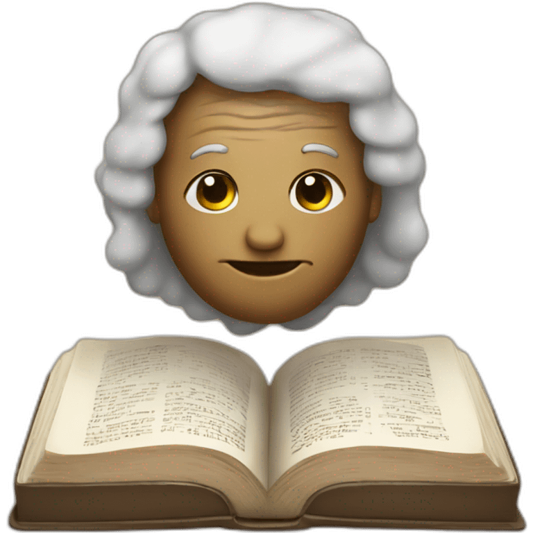 Bible with face emoji