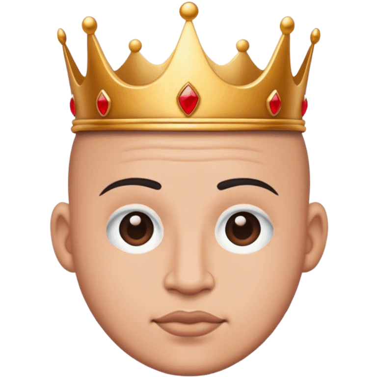 Bald light skin king  emoji