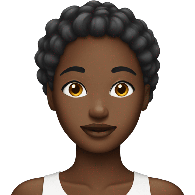 Black girl doing skincare emoji