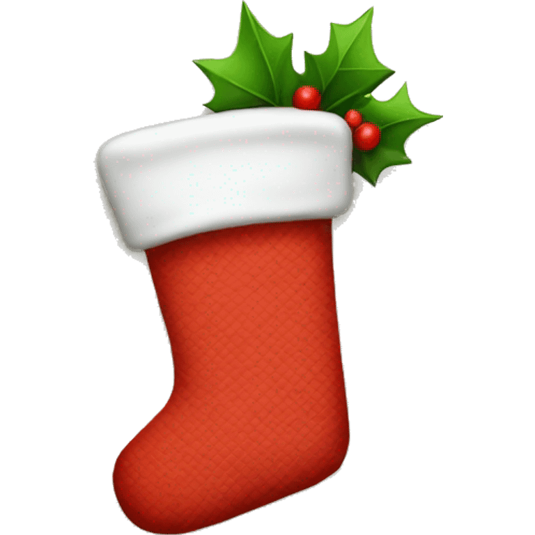 christmas stocking with letter J emoji