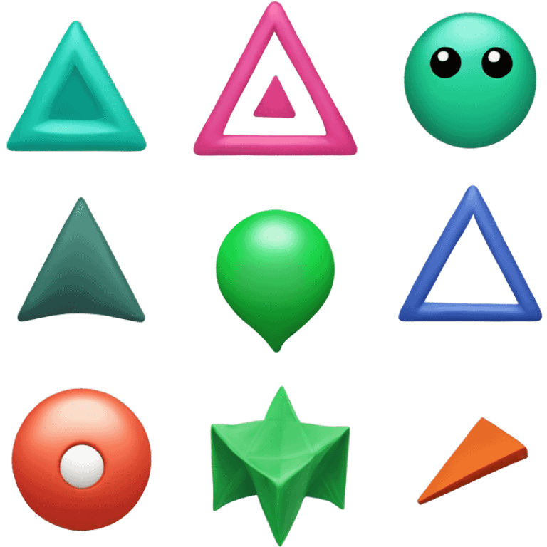 Squid Game symbols: circle, triangle, square emoji