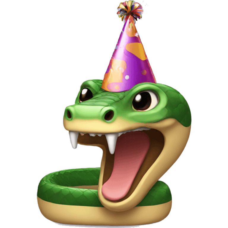 Snakes with birthday hat emoji