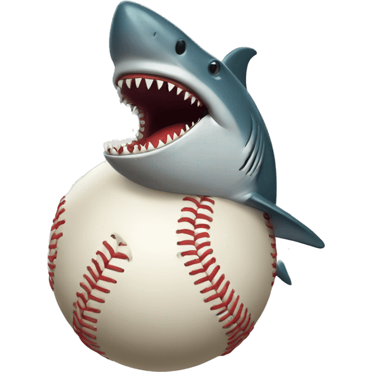 Baseballing shark emoji