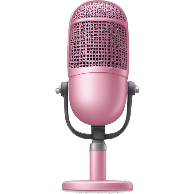 pastel pink computer microphone  emoji