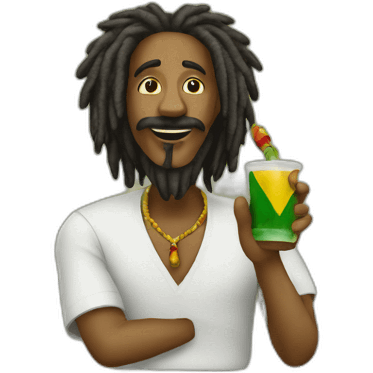 A rastafari doing what a rastafari does emoji