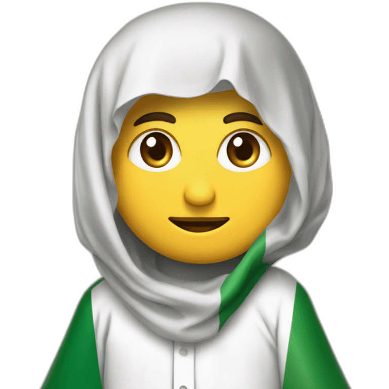 Musulman qui tient le drapeau de la palestine emoji