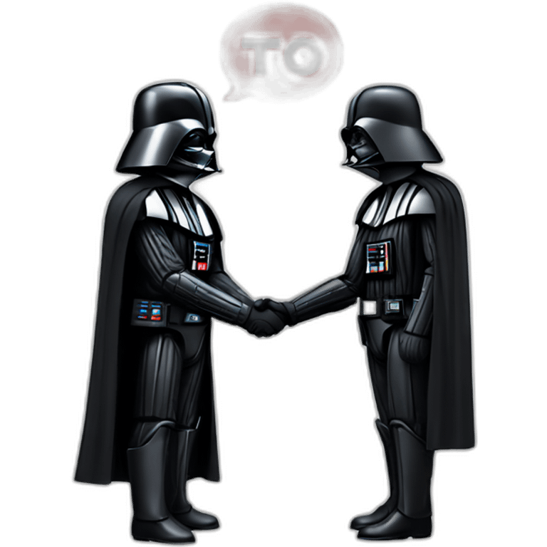 Darth vader and putin shaking hands emoji