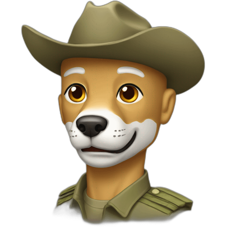 Soldado cabeça de coyote emoji