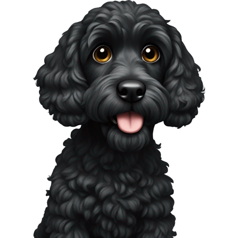 Black cockapoo  emoji