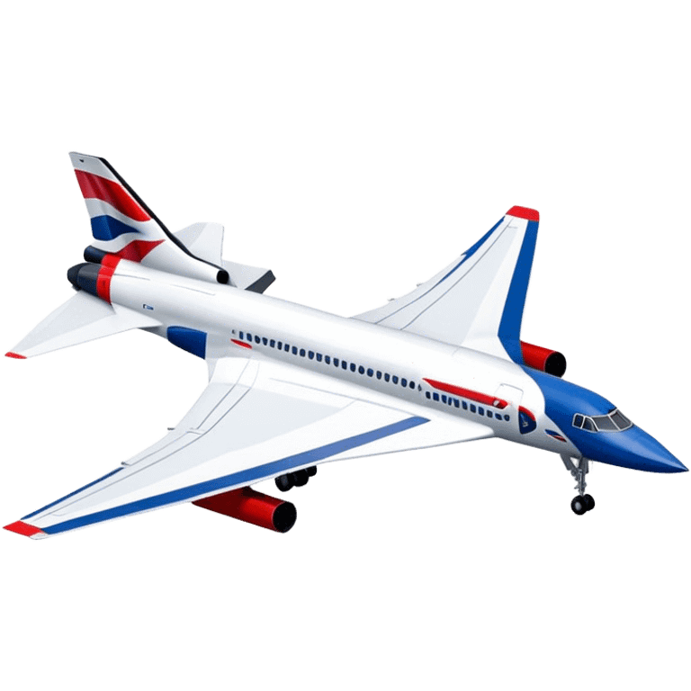 Concorde - British Airways (Model Year: 2020) (Iconic colour: White with blue and red) emoji