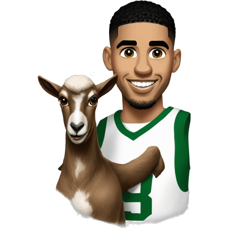 Jayson Tatum with a goat realistic  emoji