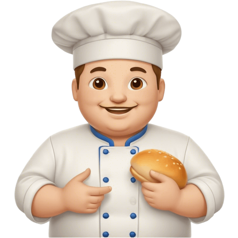 a very chubby chef emoji