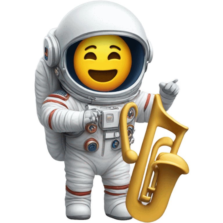 Astronaut with a music note emoji