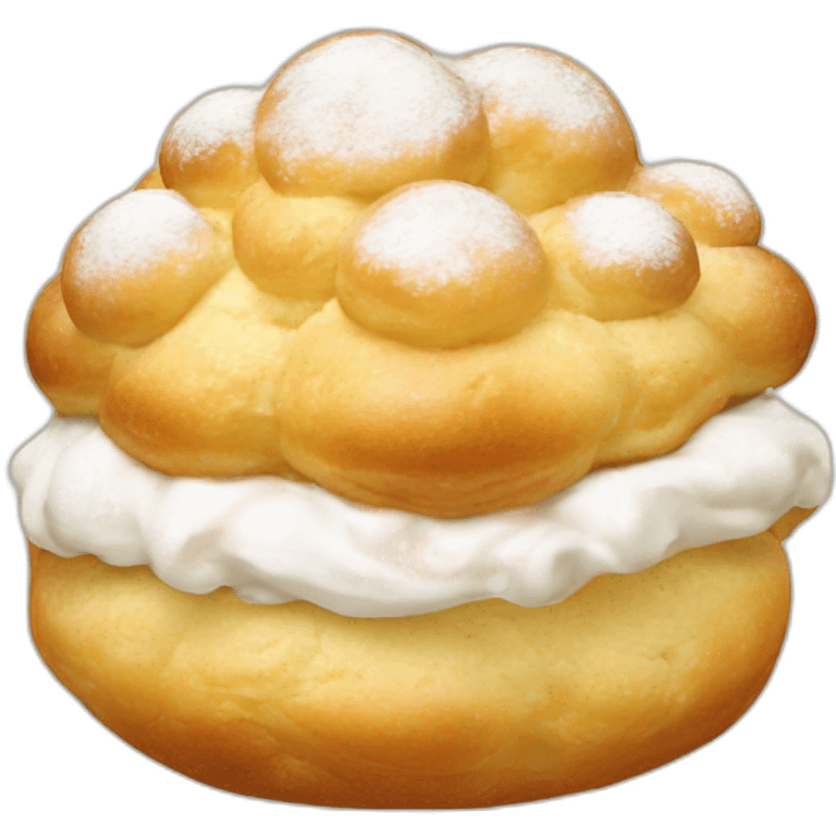 Luxurious cream puff emoji