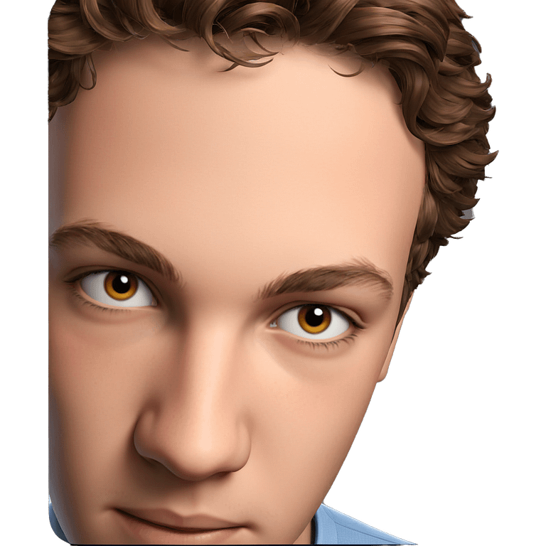 brown-haired boy portrait close-up emoji