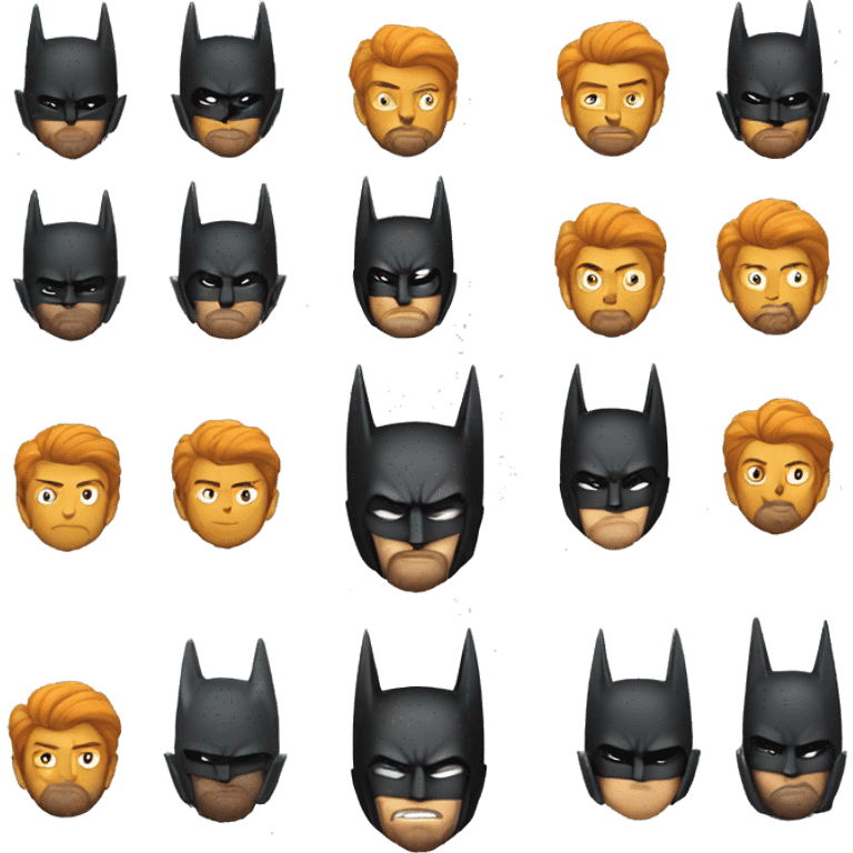 Batman, but a male fox with a beard emoji