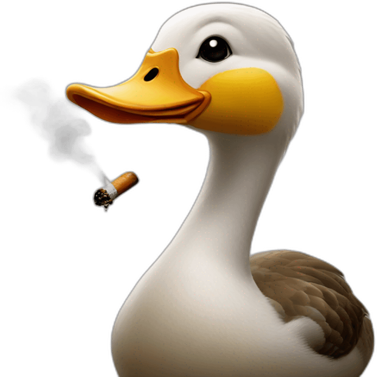 Duck smoking emoji