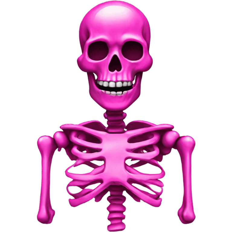 Chrome hot pink skeleton  emoji