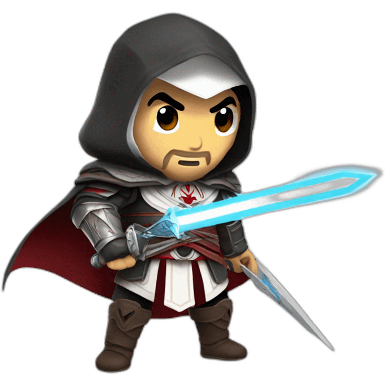 ezio auditore wtih laser sword emoji