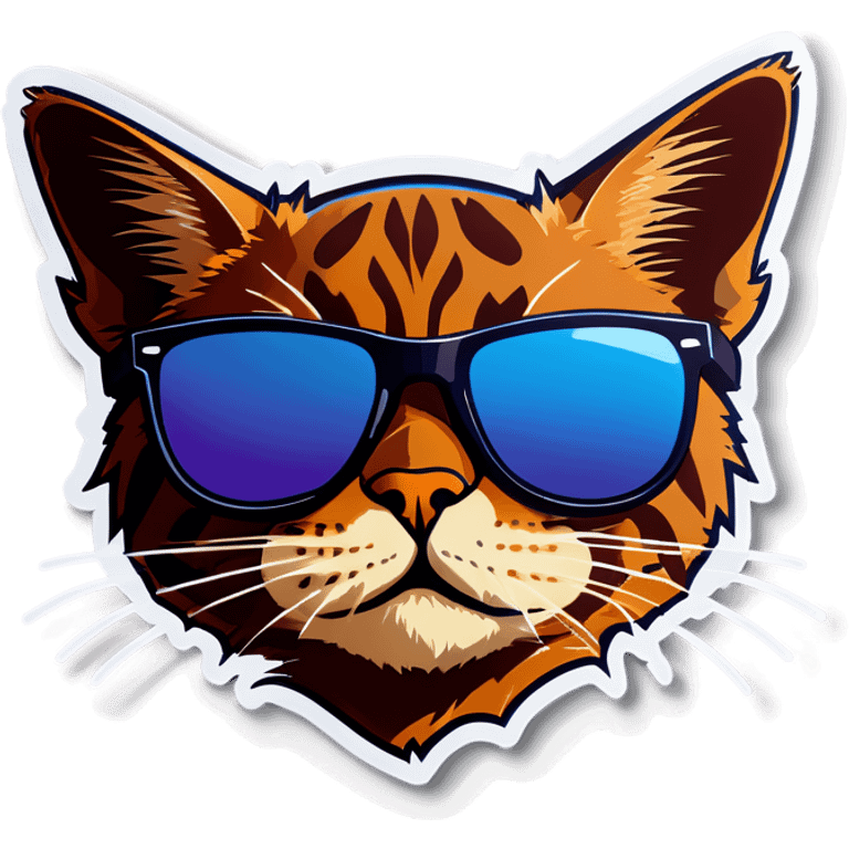 Cat with sunglasses emoji