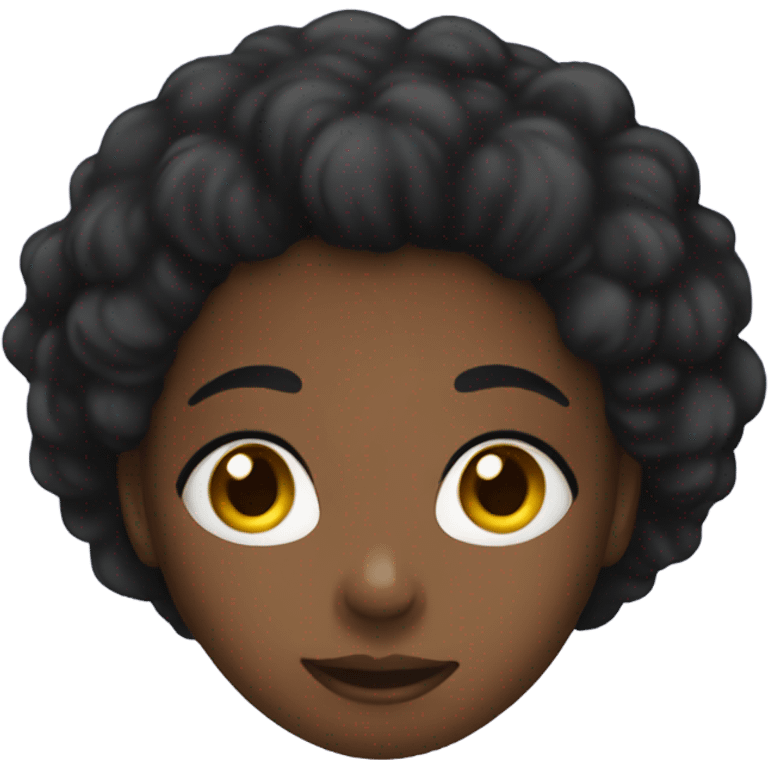 Black girl blushing emoji